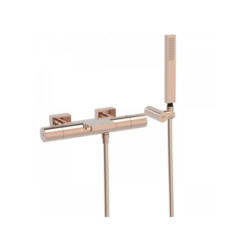 Tres - Bain-douche Thermostatique Avec Cascade or ROSE 21117409OP