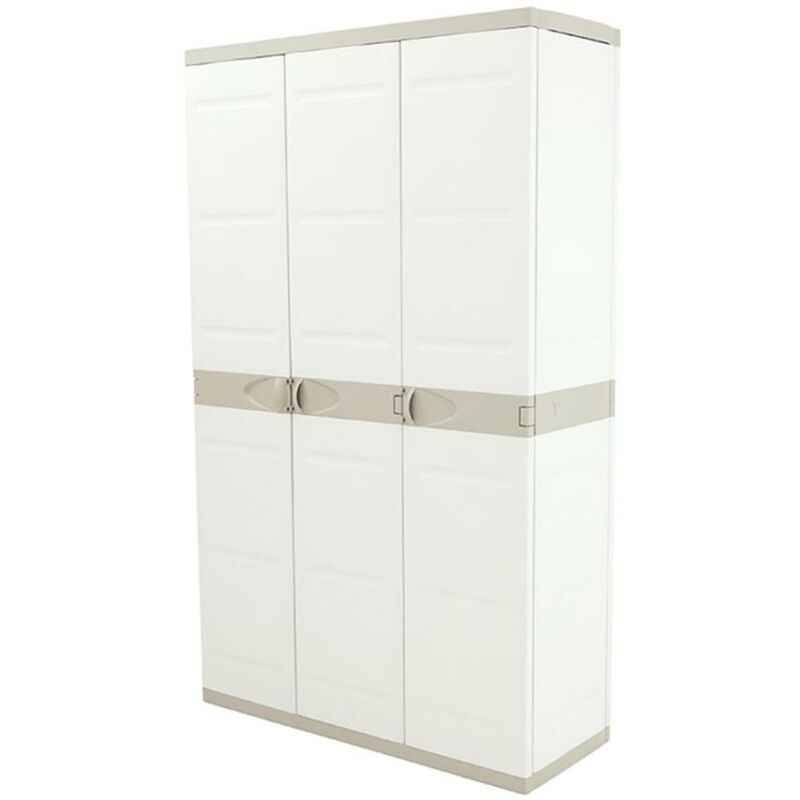 Armoire Haute De Rangement 3 Portes 176X105X44Cm 9201 - Titanium