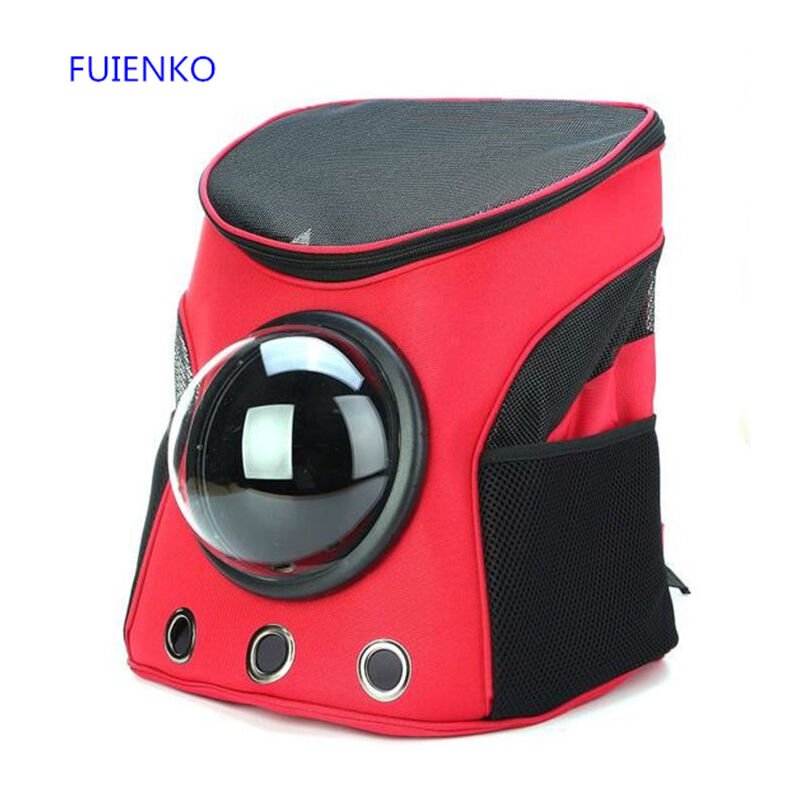 Fuienko - Sac à Dos Cage Pour Chien Chat Animaux Coleur De Rouge 35x31x25cm