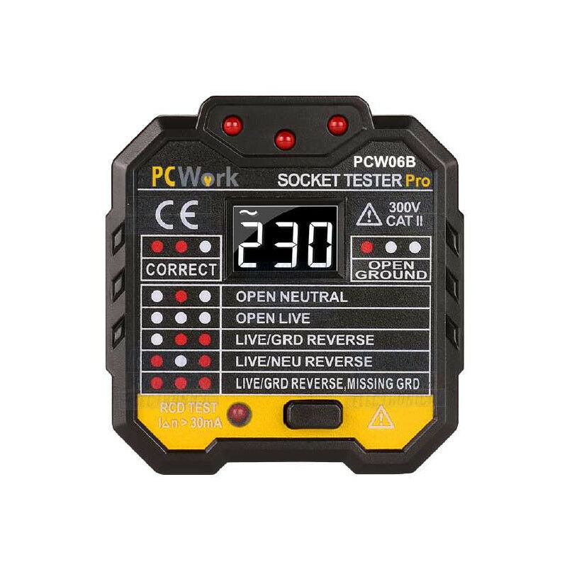 Testeur De Prise De Réseau Affichage LCD Pcw06b