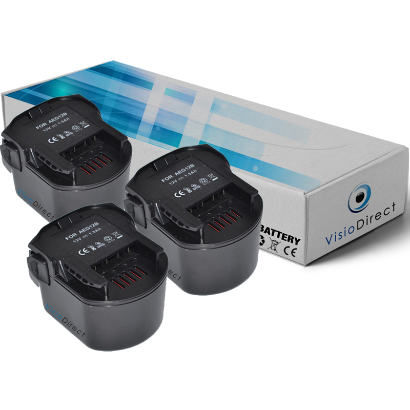 Lot De 3 Batteries Type 0700 980 320 B1215R B1220R M1230R Pour AEG Milwaukee 2000mAh 12V