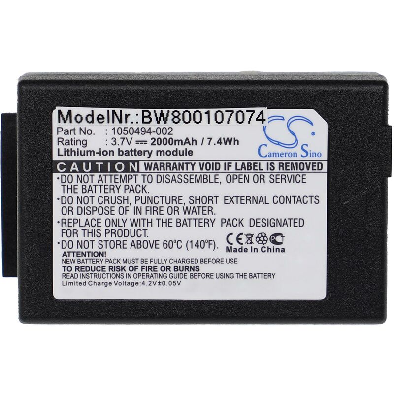 Batterie Compatible Avec Psion 1050494, 7525, 7525C, 7527, G1, G2, WA3006, WA3010 Ordinateur Handheld (2000mAh, 3,7V, Li-ion) - Vhbw