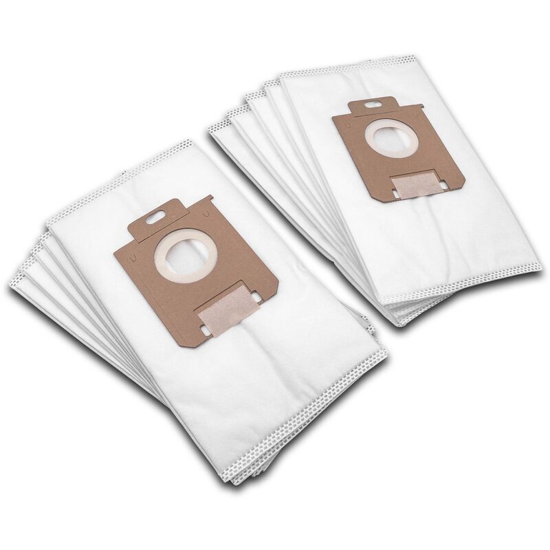 10 Sacs Micro Fibres Non Tissées / Carton Pour Aspirateur Philips HR 6999, HR 8300 - 8349 - Expression, HR 8350 - 8367 - Impact - Vhbw