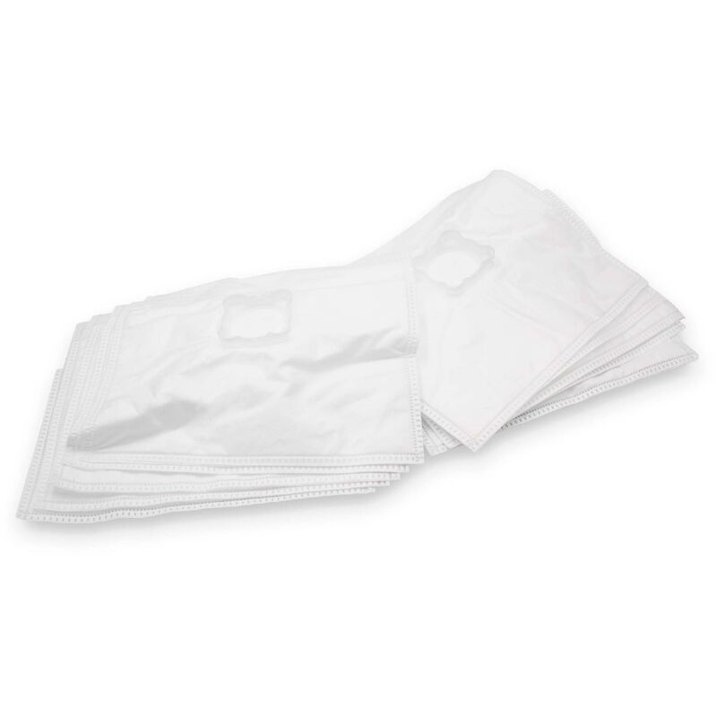 10x Sacs Compatible Avec Rowenta RO 4662, RO 4723, RO 4762, ZR-0015 Aspirateur - Microfibres Non Tissées, 35cm X 23cm, Blanc - Vhbw