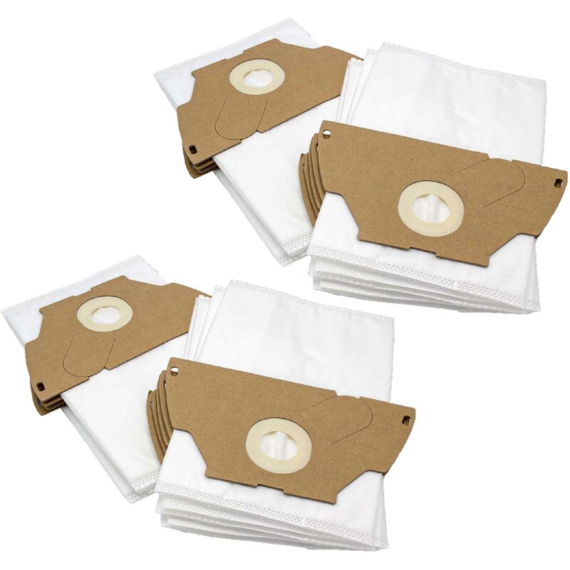 20x Sacs Compatible Avec Tornado Quatro 1133, 1134, 1135, 1136 Aspirateur - Microfibres Non Tissées, 28cm X 21,5cm, Blanc - Vhbw