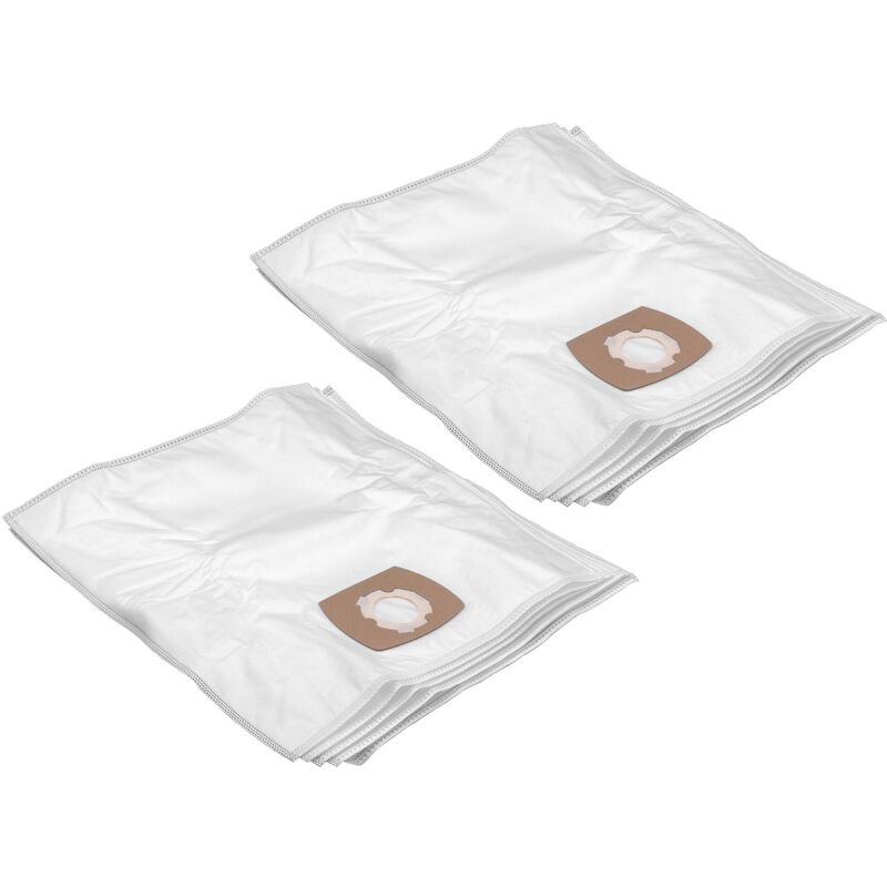 10x Sacs Compatible Avec Bork SHB 3119 Aspirateur - Microfibres Non Tissées, 24,9cm X 21,9cm, Blanc - Vhbw