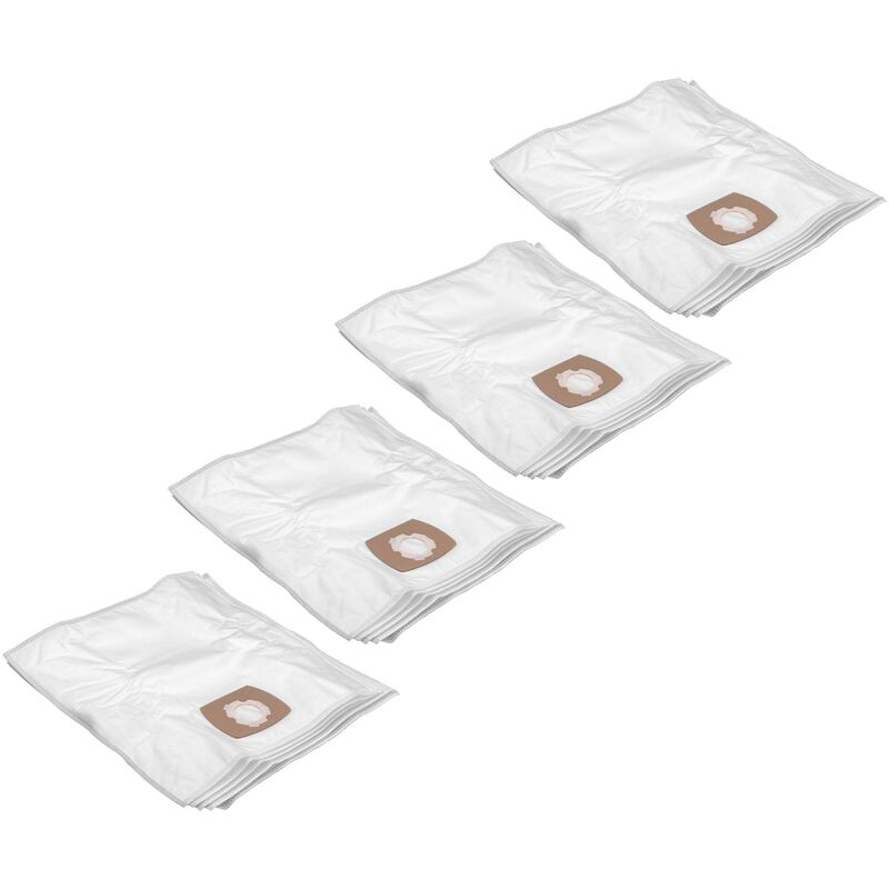 Vhbw 20x Sacs Compatible Avec Bork SHB 3119 Aspirateur - Microfibres Non Tissées, 24,9cm X 21,9cm, Blanc