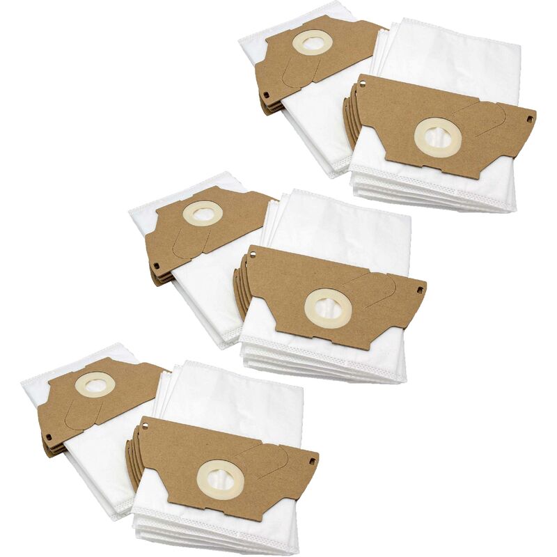 30x Sacs Compatible Avec Tornado Quatro 1133, 1134, 1135, 1136 Aspirateur - Microfibres Non Tissées, 28cm X 21,5cm, Blanc - Vhbw