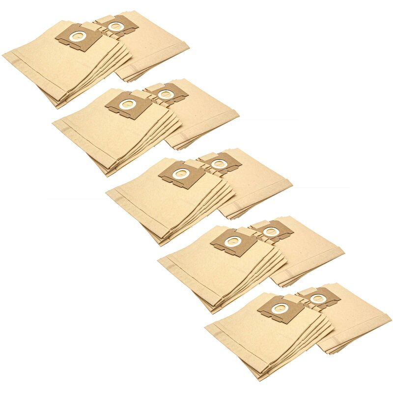50x Sacs Compatible Avec Electrolux Z 2312 Mondo Plus, Z 2313 Mondo Plus Aspirateur - Papier, 26cm X 22cm, Couleur Sable - Vhbw