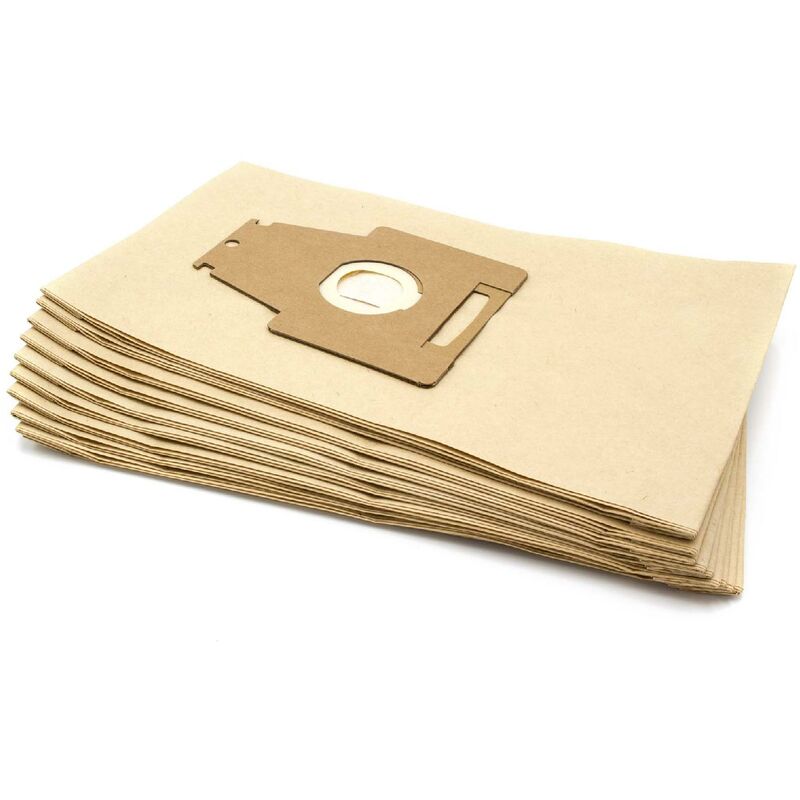 10x Sacs Compatible Avec Siemens VS 08G2213/12, 08G2214/03, 08G2214/09, 08G2214/14 Aspirateur - Papier, 34cm X 20,5cm - Vhbw