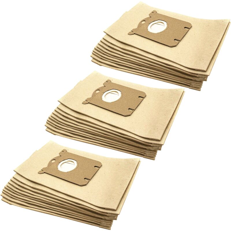 30x Sacs Compatible Avec Philips FC 8365 Impact / Plus, FC 8366 Impact / Plus, FC 8367 Impact / Plus, FC 8380 Impact Aspirateur - Marron - Vhbw