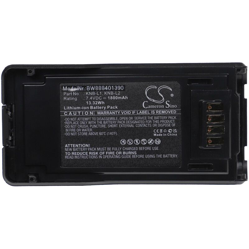 Batterie Compatible Avec Kenwood TK-5330, TK-5430, VP5000, VP5230, VP5330, VP5430 Radio Talkie-walkie (1 800mAh, 7,4V, Li-ion) - Vhbw