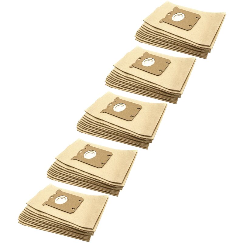 50x Sacs Compatible Avec AEG/Electrolux AEL 90 Ultra One Special Edition, AEL UltraOne, AEO 5400 - 5499 Essensio Aspirateur - Marron - Vhbw