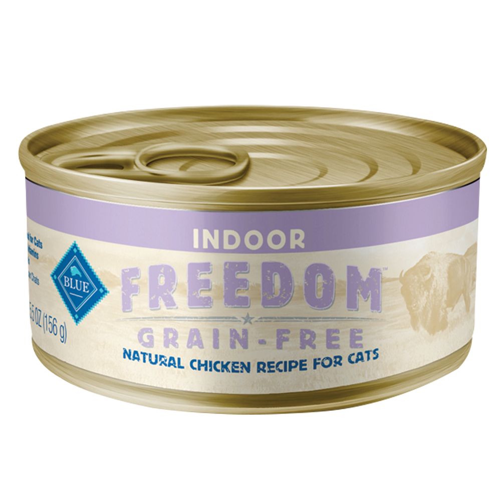 Blue Buffalo Freedom Grain-Free Adult Indoor Chicken Recipe Canned Cat Food 5.5-oz, Case of 24