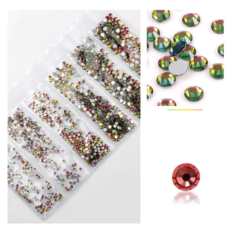 Strass D'art, Nail Art Rond, Cristal De Verre, Pierre Précieuse, Masques à Faire Soi-même, Sacs à Chaussures, Lumière Fantôme 6-pack 4-12 Multi