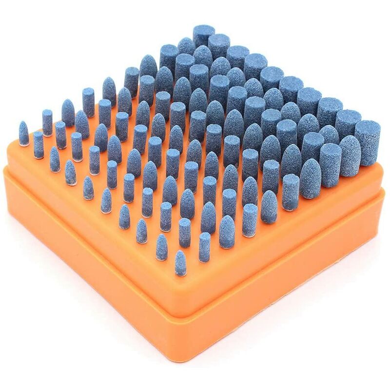 Polir La Tête De Meulage, 100 Pcs Accessoires De Polissage Multifonctions Pour Dremel Accessoires, Diamètre De La Tige De 3mm (Bleu) - Soekavia