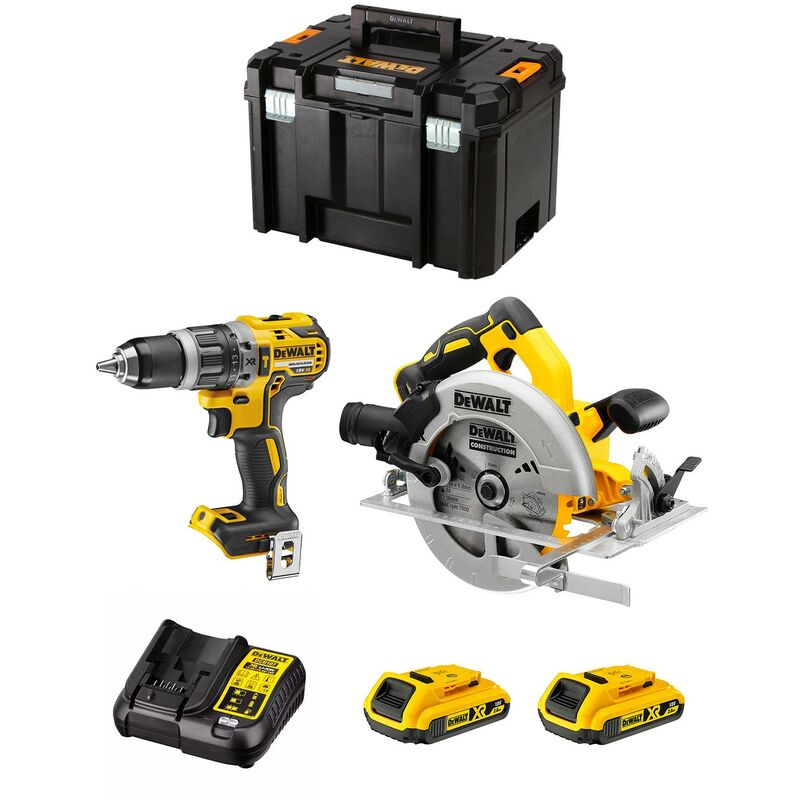 DeWALT Kit DWK203 (DCD796 DCS570 2 X 2,0 Ah DCB107 TSTAK VI)