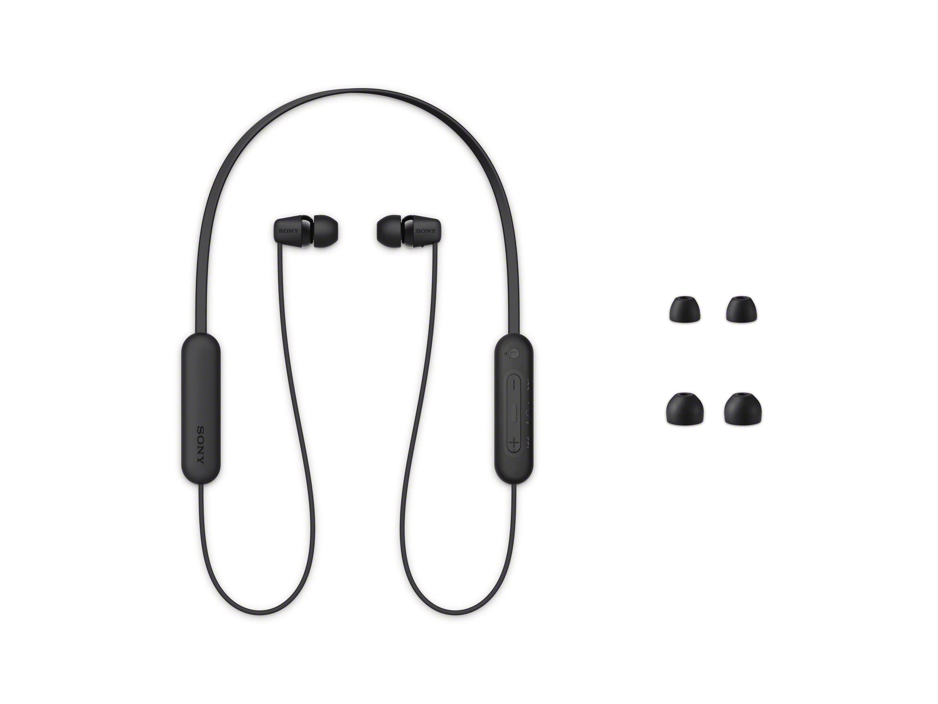 Sony WI-C100 Wireless Neckband Headphones Black 8SO10365069 thumbnail