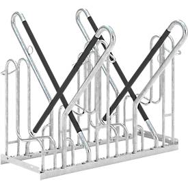 Anlehnparker WSM 4722 XBF, 2-seitig, Für Reifen Bis 64mm, 12 Stellplätze, B 3240 X T 1270 X H 845 Mm