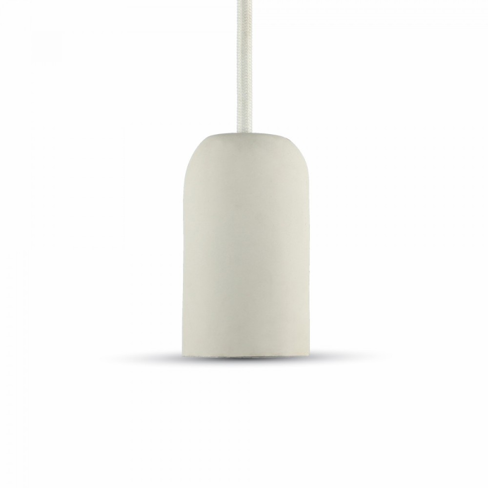 Lampadario Portalampada Pendente Lampada a Sospensione Colore Bianco Vt-7668