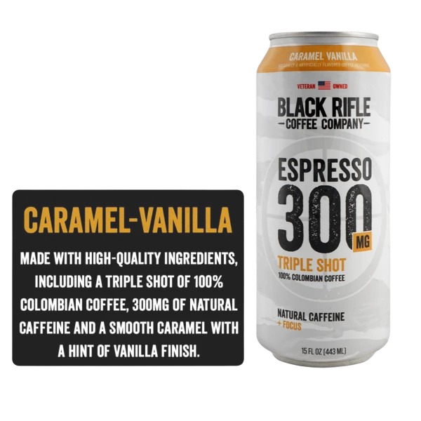 Black Rifle Coffee Company Espresso 300 Triple Shot, Caramel Vanilla, 15 Oz | CVS thumbnail