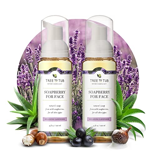 Tree to Tub Sensitive Skin Face Wash for Dry Skin - Moisturizing Gentle Face Cleanser for Women & Men  Hydrating Foaming Facial Cleanser  Daily Face S