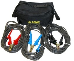 AEMC 2119.87 Test Leads with Hippo Clips for the 5050/5060/5070 & 6505, Set of 3, Colour Coded, 45ft