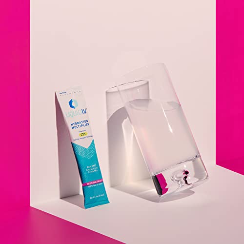 Liquid I.V. Hydration Multiplier - Passion Fruit - Hydration Powder Packets | Electrolyte Drink Mix | Easy Open Single-Serving Stick | Non-GMO | 16 St thumbnail