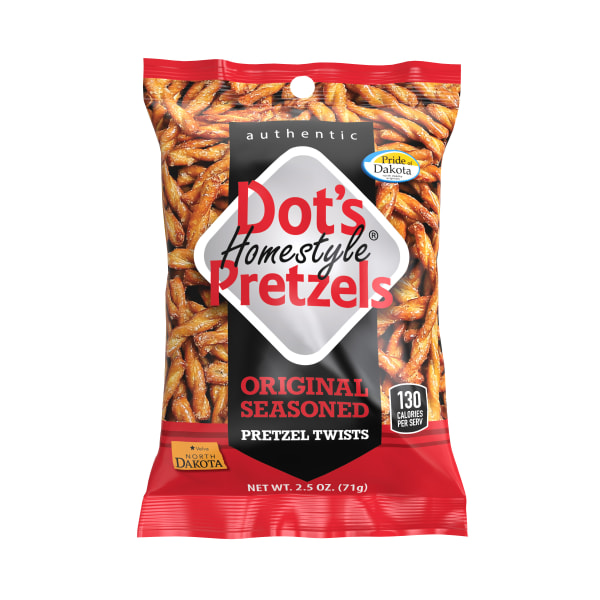 Dots Original Pretzels, 2.5 Oz, Case of 12 Bags