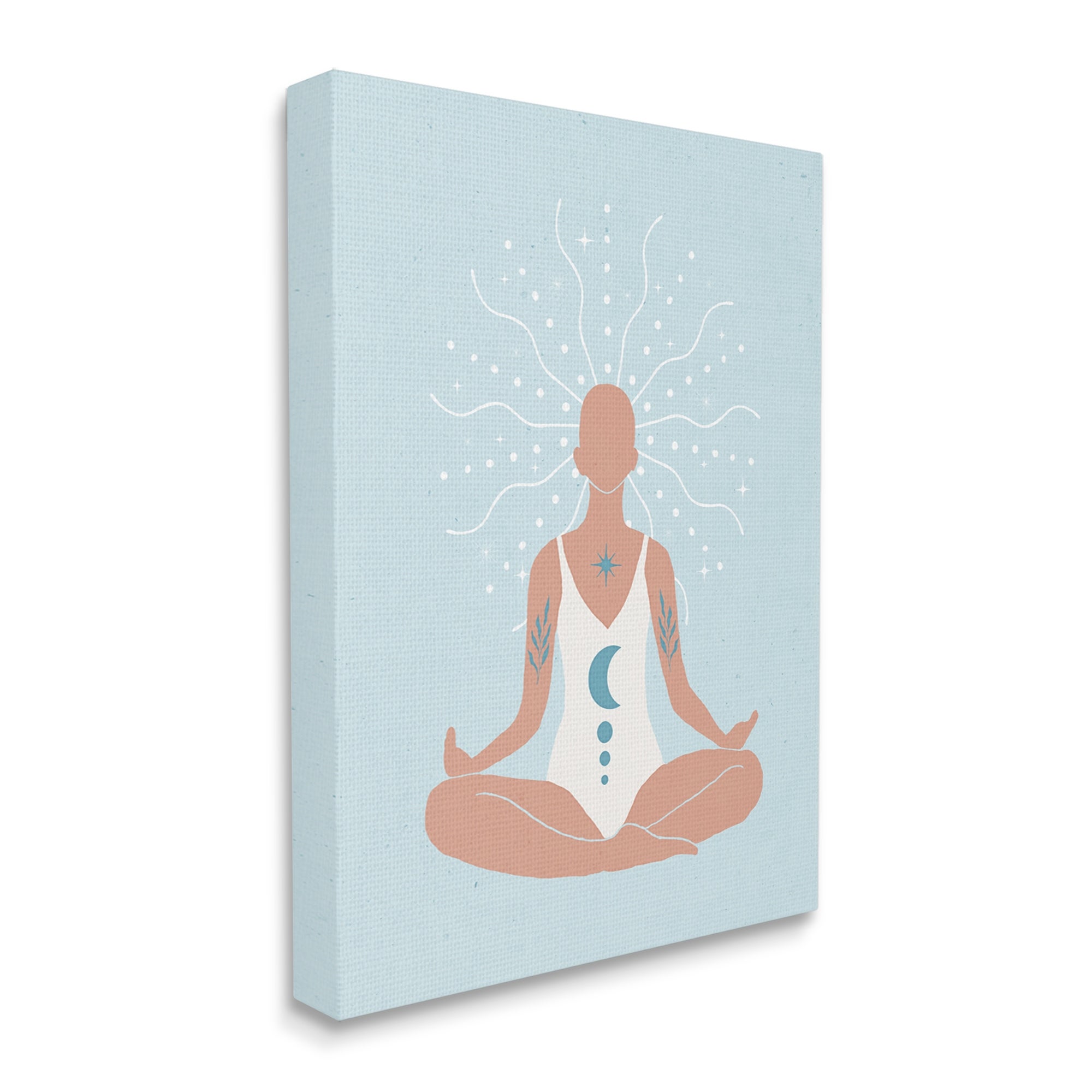 Stupell Industries Mindful Tai Chi Human Meditation Stellar Energy Tuning 16 X 20  Design by Nina Blue thumbnail