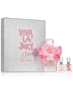 Juicy Couture Viva La Juicy Glace by Juicy Couture 3 Piece Gift Set- Viva La Glace Eau De Parfum Spray 1.7oz + Viva La Juicy Glace Eau De Parfum .17oz