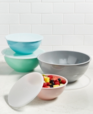 Martha Stewart Collection 8-Pc. Pastel Melamine Bowl Set, Created for Macy's