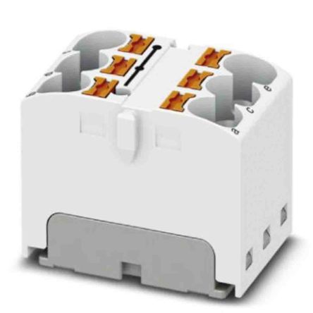 Phoenix Contact Distribution Block, 6 Way, 630 V, 32A, White