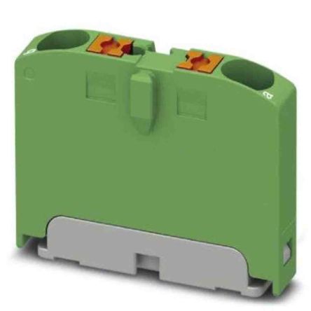 Phoenix Contact Distribution Block, 2 Way, 690 V, 24A, Green