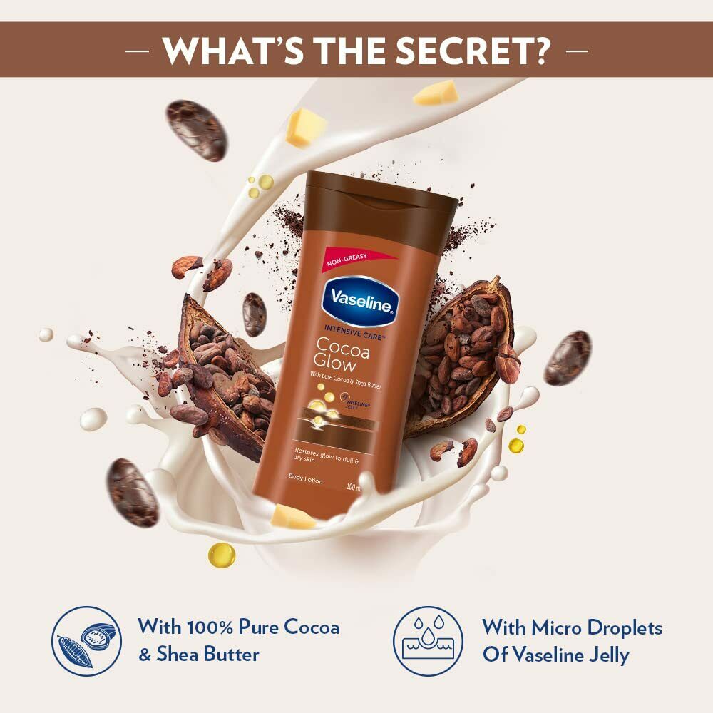 Vaseline Intensive Care Cocoa Glow Body Lotion for Normal Skin -100 Ml thumbnail