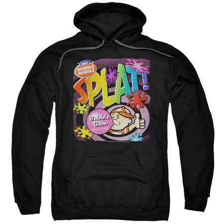 Dubble Bubble Splat Gum Adult Pullover Hoodie Sweatshirt Black