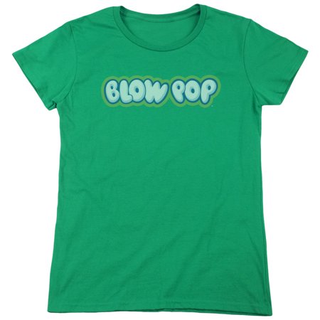 Tootsie Roll Blow Pop Logo S/S Women S T-Shirt Kelly Green