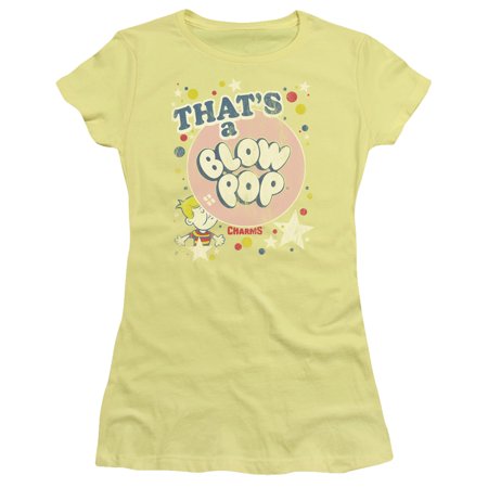 Tootsie Roll Thats a Blow Pop S/S Junior Women's T-Shirt Sheer Banana