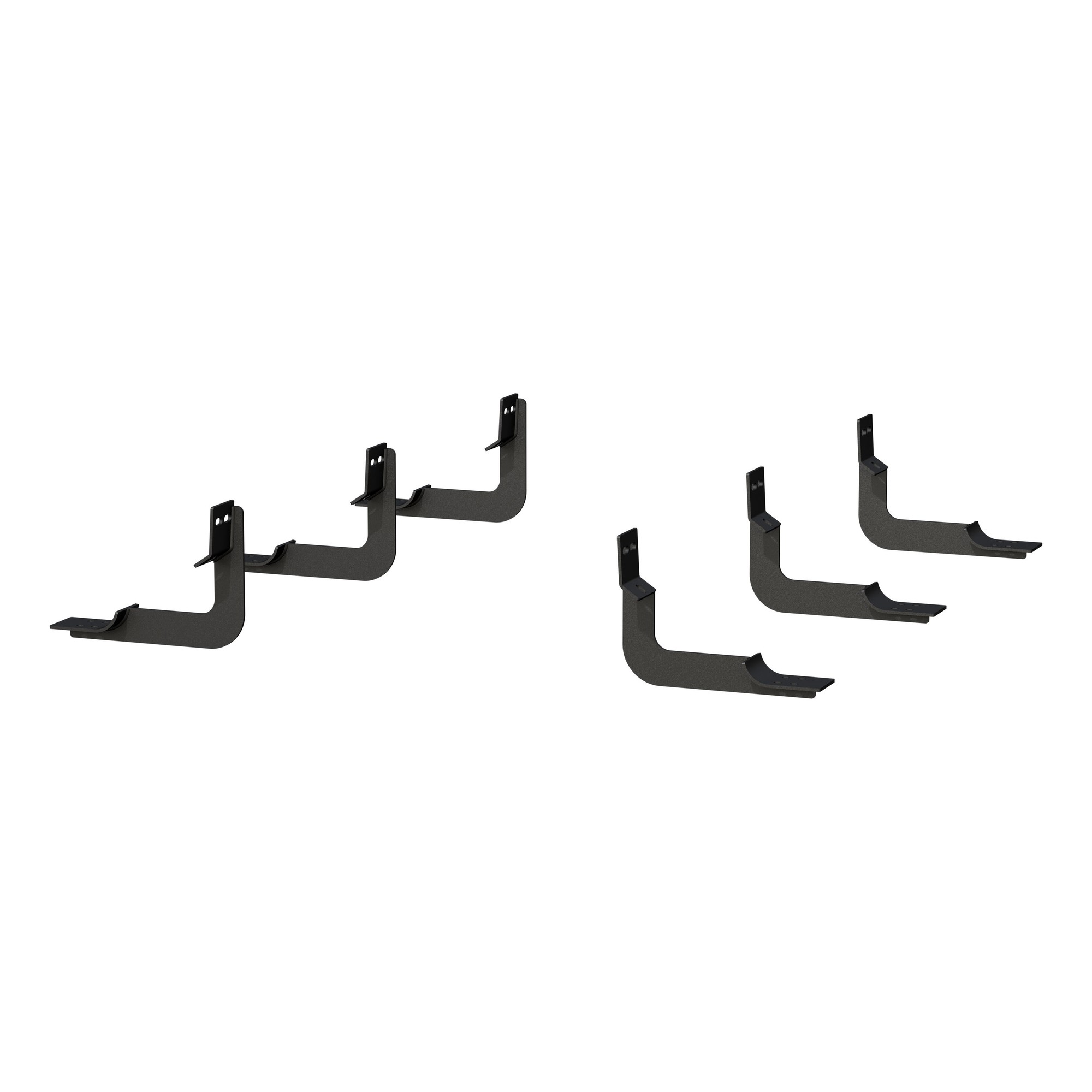 ARIES Mounting Brackets Oval Truck Side Bars, 6-in, Black