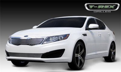 2011-2013 Kia Optima Billet Grille, Polished, 1 Pc, Overlay - PN #21320