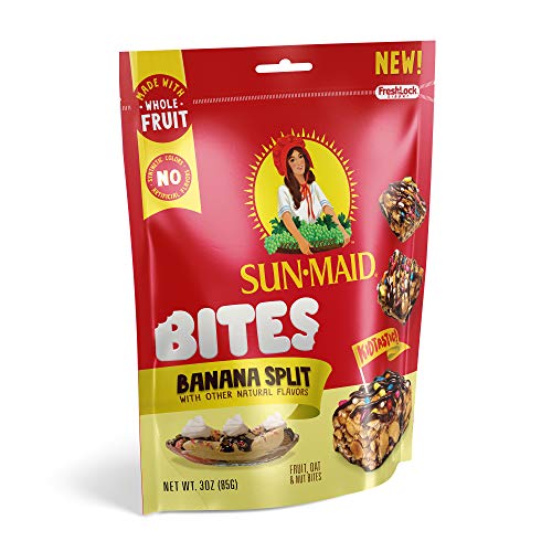 Sun-Maid Banana Split Bites- Kids Snacks, on-the-Go Bites, Whole Fruit, Whole Grains & Nuts-3oz thumbnail