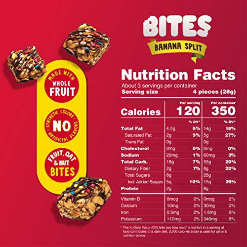 Sun-Maid Banana Split Bites- Kids Snacks, on-the-Go Bites, Whole Fruit, Whole Grains & Nuts-3oz thumbnail