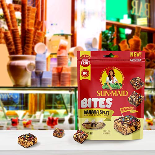 Sun-Maid Banana Split Bites- Kids Snacks, on-the-Go Bites, Whole Fruit, Whole Grains & Nuts-3oz thumbnail
