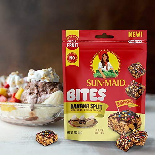 Sun-Maid Banana Split Bites- Kids Snacks, on-the-Go Bites, Whole Fruit, Whole Grains & Nuts-3oz thumbnail