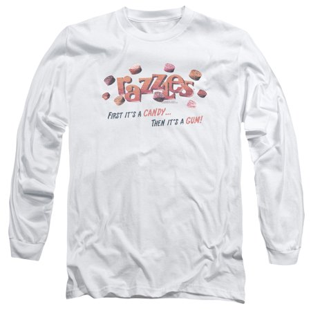 Dubble Bubble a Gum and a Candy Long Sleeve Adult 18/1 T-Shirt White