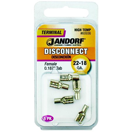 (Pack of 2)  Jandorf 60936 Terminal Disconnects 22-18 High Temperature 187 Tab WhatJGAA-6990