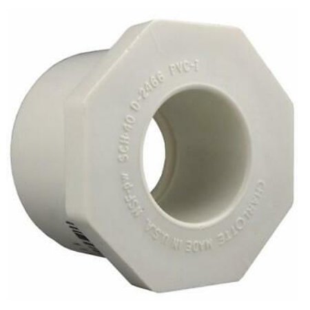 2UNIT Charlotte Pipe & Foundry PVC 02107 0700 PVC Reducing Bushing  White