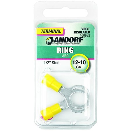 (Pack of 2)  Jandorf 60992 Terminal Ring 12-10 Vinyl Insulated 1/2 WhatJGAA-7525