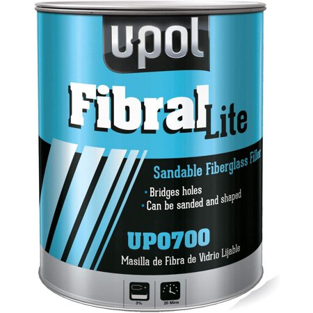 U-Pol Products 0700 FIBRAL Glass Fiber Filler - 3 Liter  Forms Hard by Brand UPOL
