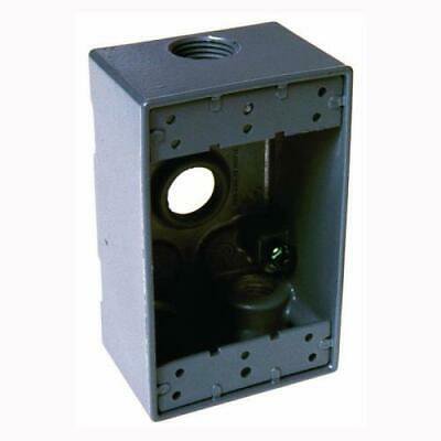 2UNIT Bell Weatherproof 5330-0 Weather Proof Single Gang Electrical Box  Gray